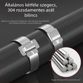 Kafwell 304 rozsdamentes acél szalagcsatok, 0,7 mm vastagság, 800 kg húzóerő, csomagoláshoz
