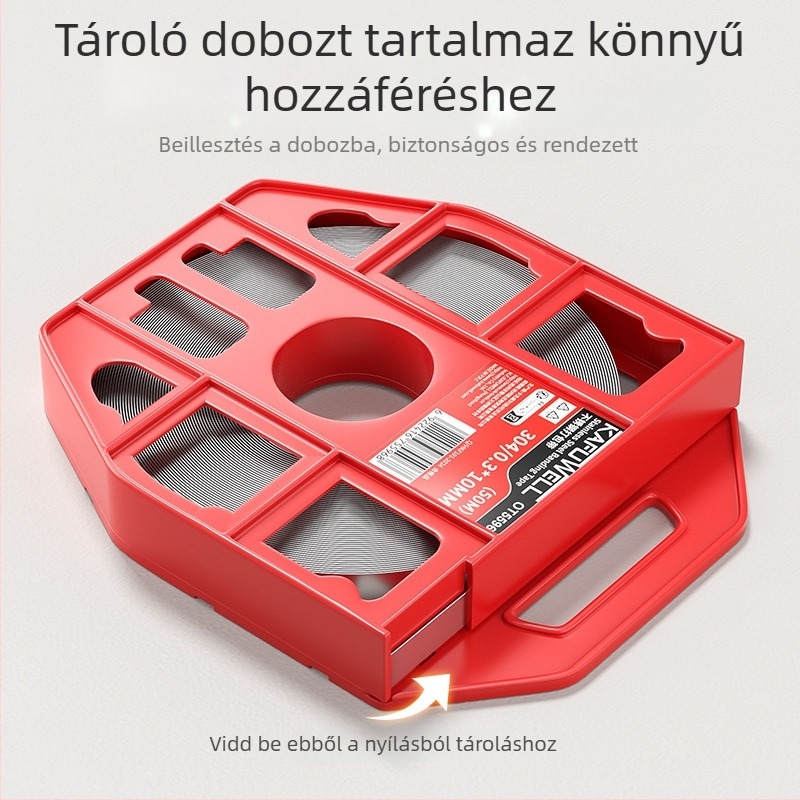Kafwell 304 rozsdamentes acél szalagcsatok, 0,7 mm vastagság, 800 kg húzóerő, csomagoláshoz