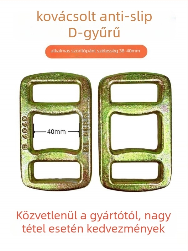 Kovácsolt Eyelet csat, csúszásmentes zár, kötöző pántokhoz, hegesztett csatlakozás — húzószilárdság 246,9 kg