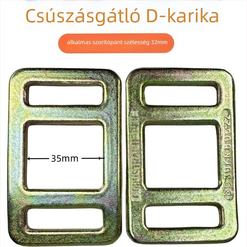 Kovácsolt Eyelet csat, csúszásmentes zár, kötöző pántokhoz, hegesztett csatlakozás — húzószilárdság 246,9 kg