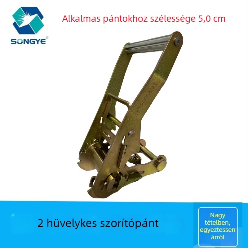 Kovácsolt Eyelet csat, csúszásmentes zár, kötöző pántokhoz, hegesztett csatlakozás — húzószilárdság 246,9 kg
