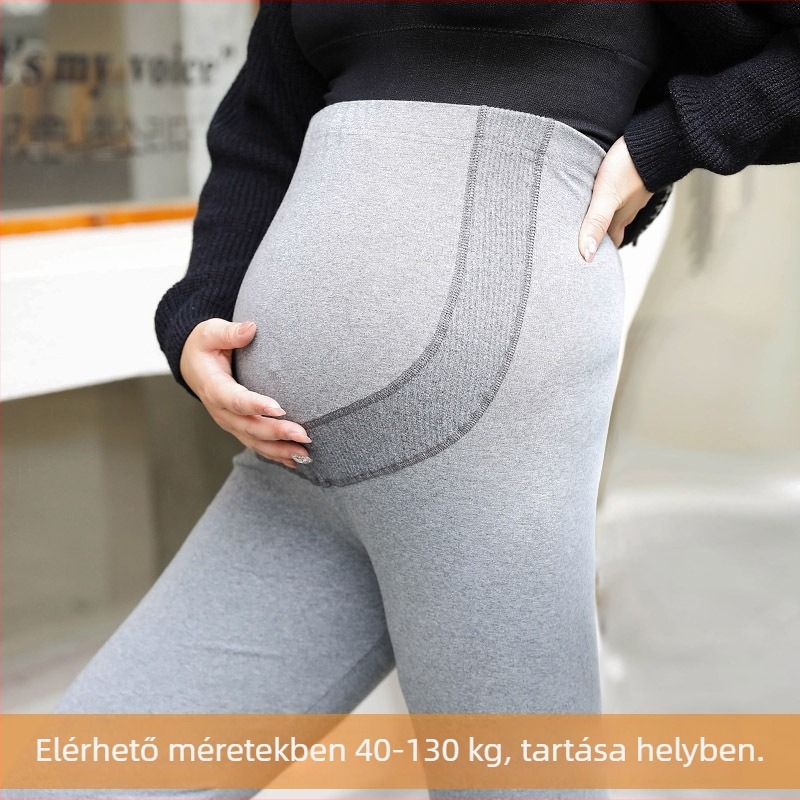 Kismama leggings, pamut >95% tartalom, hasi támasz, magas rugalmasság, szoros szabás, téli 2022