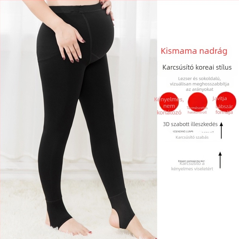 Plusz méretű terhes nők meleg fleece-béléssel