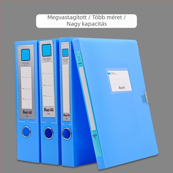 A4-es PP fájl doboz, modell 958, vastagság 0,8 mm, hátoldali szélesség 50 mm, Fire-rich márka