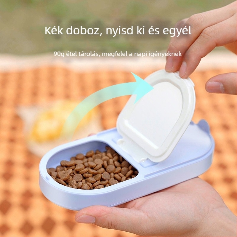 Pikewei Műanyag 2 az 1-ben etető- és itatótál háziállatok számára automata etetéssel (40 db dobozonként)