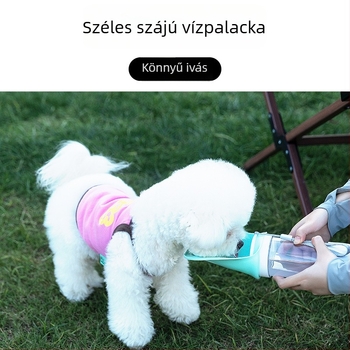 Hordozható kutyavíztál — többfunkciós víz adagoló kutyáknak; anyag: PP/PC/szilikon; márka Leyoupai; termékkód Pet tumbler; csomagolás 40 db