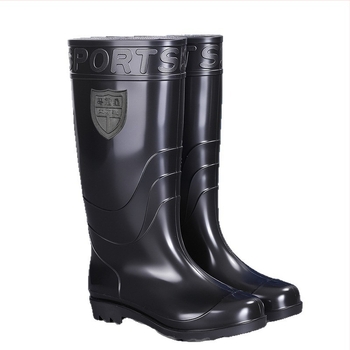 Magas szárú munkás esőcsizma, PVC felsőrész, műanyag talp, vízálló és meleg, hálós bélés