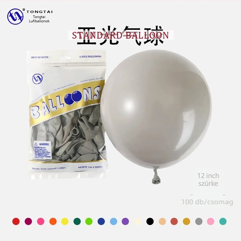 Tongtai Macaron latex ballon, kör formájú, nyomtatott logó, minták: zodiákus jel, karikatúra, szerelem, szöveg