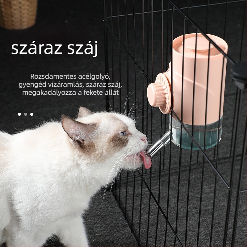 Kutyák vízforrása - Akasztó kivitel, automatikus etetés, száraz száj nélküli, PP anyag
