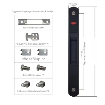 Alumíniumötvözet kampózár tolóajtókhoz és ablakokhoz, egyoldali hőszigetelt kialakítás, modell 1, Guicheng hardware, modern minimalista stílus