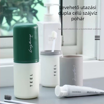 Utazási fogkefés pohár készlet — átlátszó műanyag, Xuzhou Fruits márka, logó nyomtatás, testreszabás, egyetlen csomag