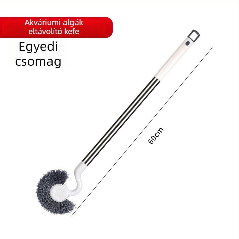 Akvarisztikus tisztító kefé hosszabbítható és állítható dizájnnal, algák eltávolítására, műanyagból