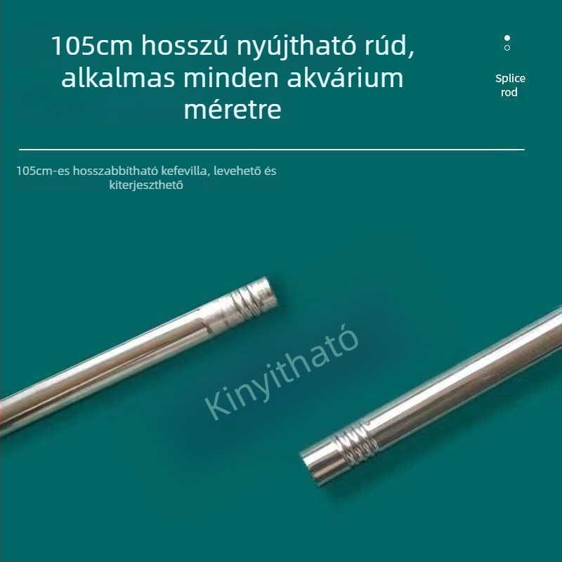 Yue Yao műanyag hosszú nyelű akváriumi tisztító kefe belső falak algamentesítésére