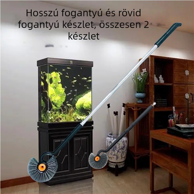 Yue Yao műanyag hosszú nyelű akváriumi tisztító kefe belső falak algamentesítésére