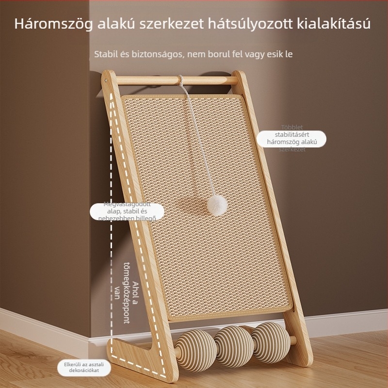 Macska karmoló deszka siszálból, függőleges, CW-002, 1 db, egyszerű stílus