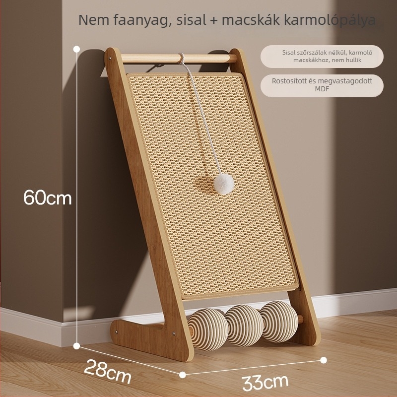 Macska karmoló deszka siszálból, függőleges, CW-002, 1 db, egyszerű stílus