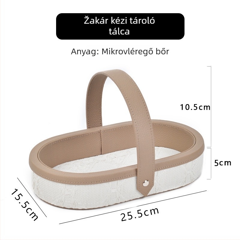 Távirányító tároló doboz rekeszekkel, bőr, könnyű luxus, többfunkciós, 2 rekesz