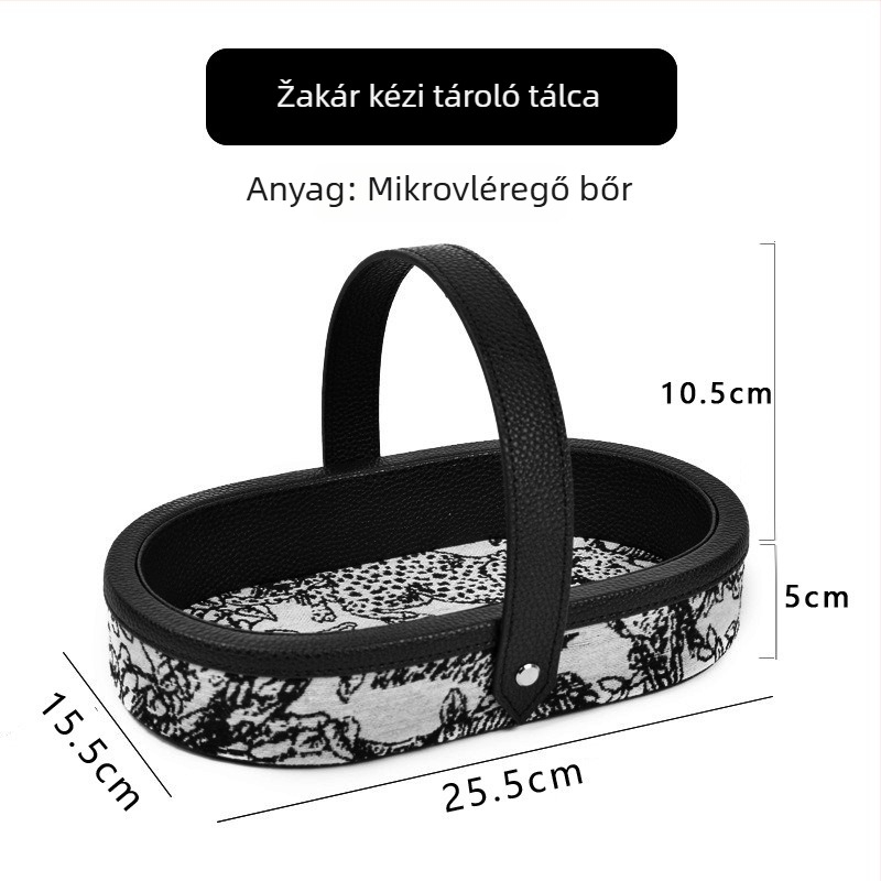Távirányító tároló doboz rekeszekkel, bőr, könnyű luxus, többfunkciós, 2 rekesz