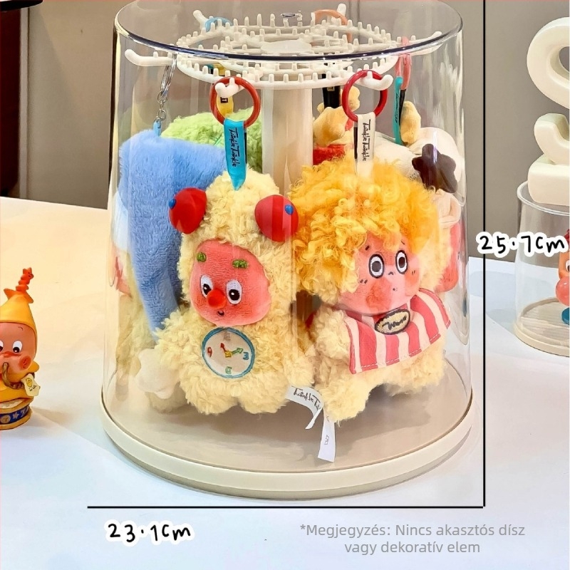 Star Man blind-box kiállítási doboz, átlátszó PET anyag, fedéllel, porálló, egymásra rakható, 18 L kapacitás