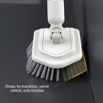 Padlótisztító kefe How bright hosszú nyéllel és kemény sörtékkel a padlók, káddal és csempékkel való tisztításához • műanyag • 20 készlet a dobozban