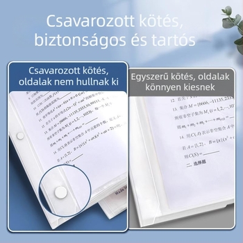 Sijin műanyag dokumentumtartó átlátszó betétekkel, többszintű rendszerező, modell CG002944, kapacitás 60/40 oldal