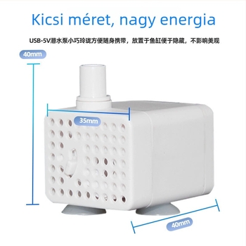 Merülő akváriumi pumpa cirkulációhoz és oxigenáláshoz, 5V USB, ABS, PX-300D, Puxin márka