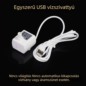 Merülő akváriumi pumpa cirkulációhoz és oxigenáláshoz, 5V USB, ABS, PX-300D, Puxin márka
