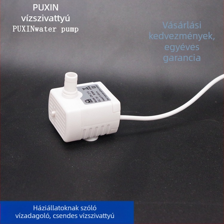 Merülő akváriumi pumpa cirkulációhoz és oxigenáláshoz, 5V USB, ABS, PX-300D, Puxin márka