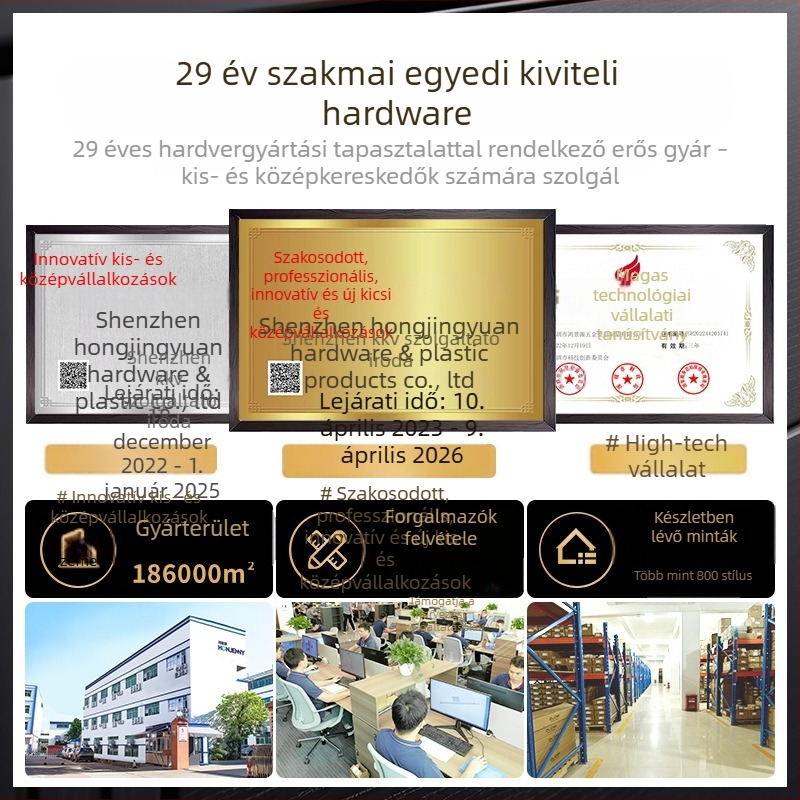 Modern minimalista gardrób/szekrény ajtókilincs, egylyukú, cinkötvözet