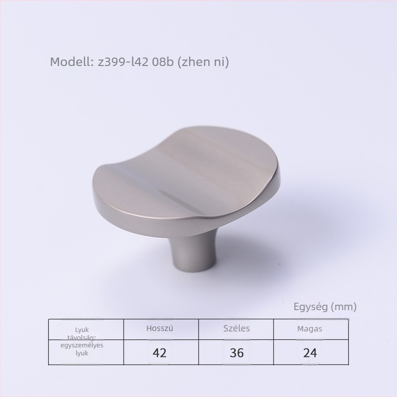 Modern minimalista gardrób/szekrény ajtókilincs, egylyukú, cinkötvözet