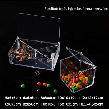 Mikro tájkép akril doboz DIY élelmiszer-tároláshoz fedéllel, PS injekciós forma, modell JA-3010