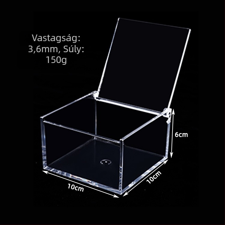 Mikro tájkép akril doboz DIY élelmiszer-tároláshoz fedéllel, PS injekciós forma, modell JA-3010