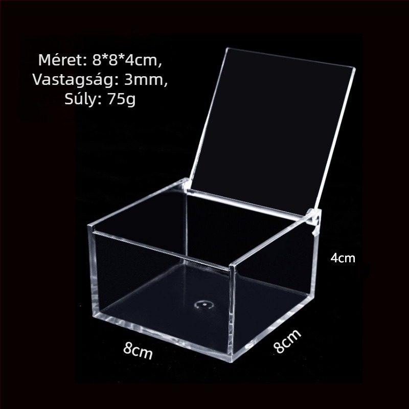 Mikro tájkép akril doboz DIY élelmiszer-tároláshoz fedéllel, PS injekciós forma, modell JA-3010