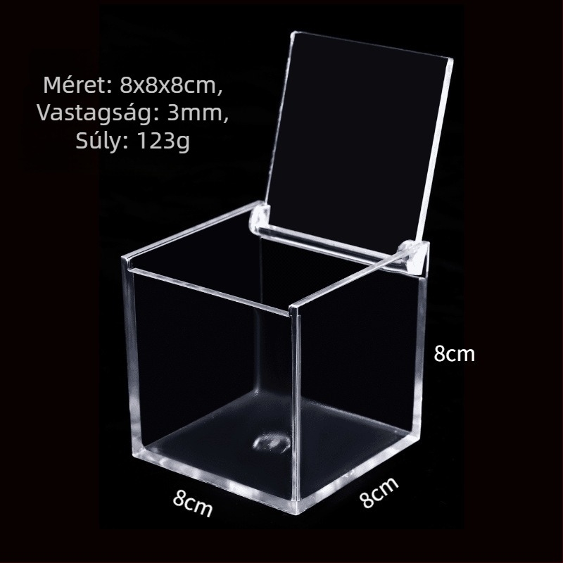 Mikro tájkép akril doboz DIY élelmiszer-tároláshoz fedéllel, PS injekciós forma, modell JA-3010