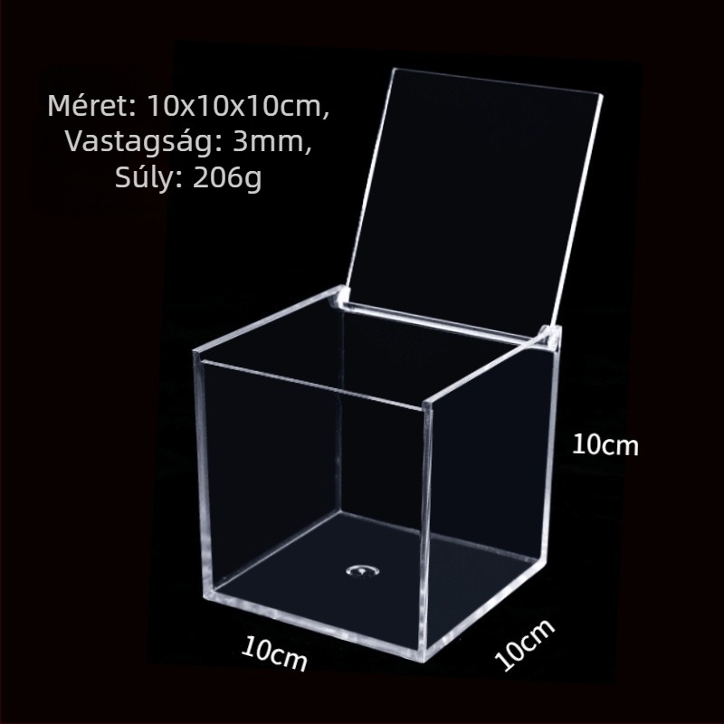 Mikro tájkép akril doboz DIY élelmiszer-tároláshoz fedéllel, PS injekciós forma, modell JA-3010