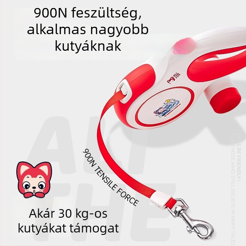 Retraktív Akita kutyapóráz – műanyag, anti húzás, anti menekülés, Anime-játék IP licenc