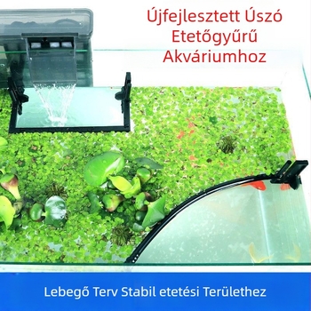Úszó etetőgyűrű akváriumhoz - lebegő etető eszköz halak számára, megakadályozza a szétszóródást; Anyag: WDYFC; Alkalmas: akvárium; Nem automata etetés; Nincs import