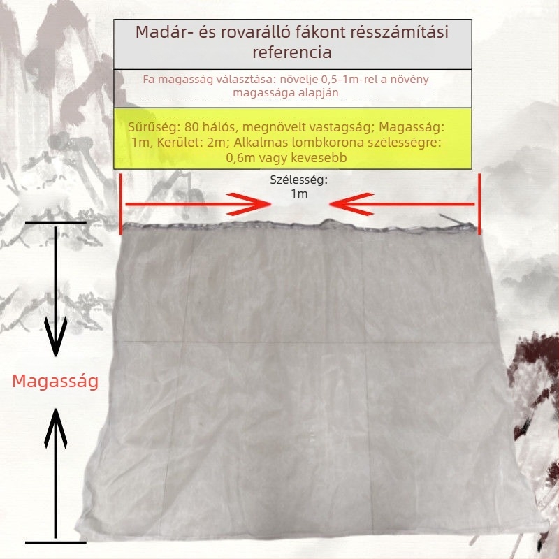 Háromrészes rovarhálóvédő készlet gyümölcsfák és zöldségek számára — védelem fehérlégy, madár és nap ellen (Márka Unique)
