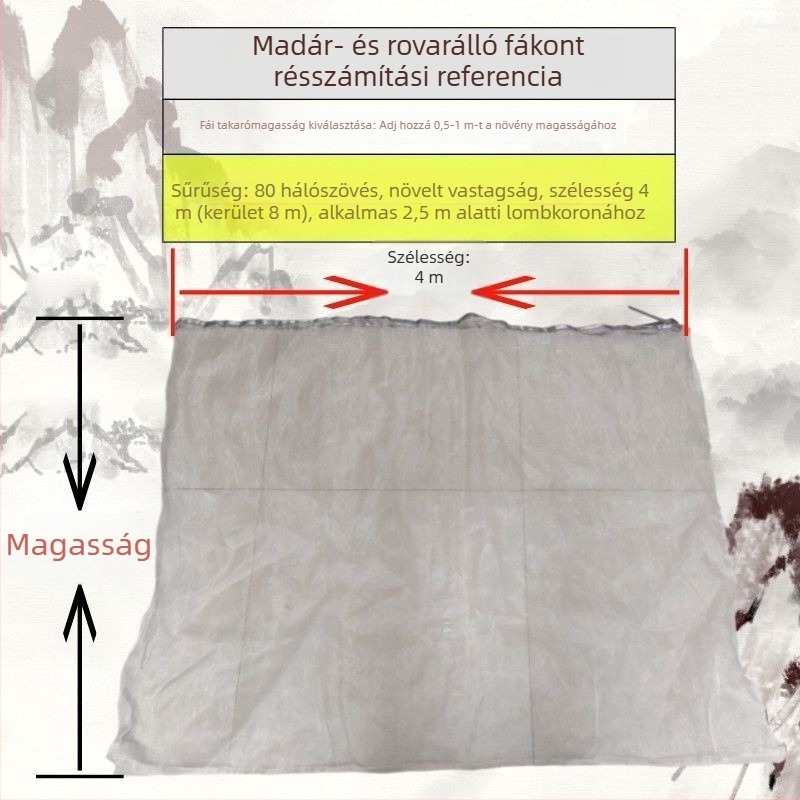 Háromrészes rovarhálóvédő készlet gyümölcsfák és zöldségek számára — védelem fehérlégy, madár és nap ellen (Márka Unique)