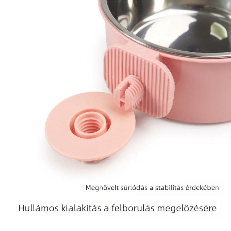 2–in–1 háziállat etető- és ivóedény, anti-tipp kialakítással, rögzíthető ketrechez és felakasztható