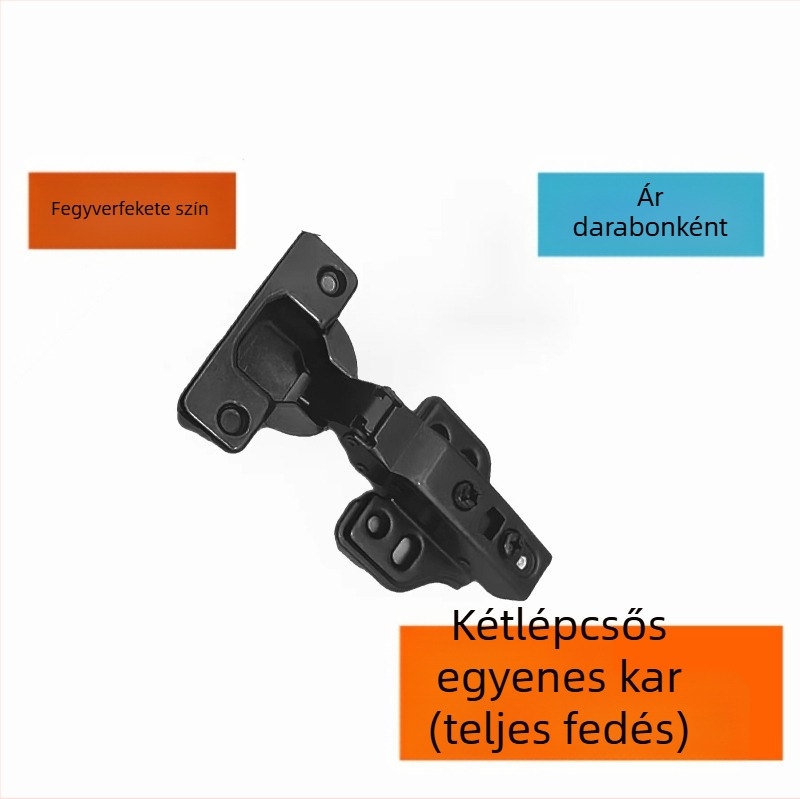 Kétfokozatú erő-hidraulikus szekrényajtó-pánt pozicionáló típussal — hidegen hengerelt acél, hidraulikus csillapítás, nikkelezett és rézzel bevont felület