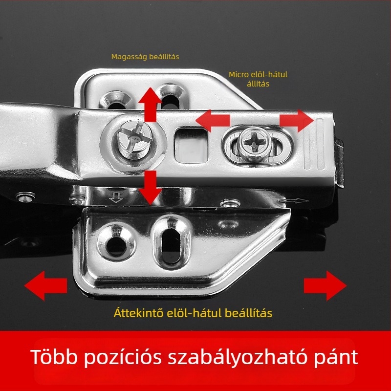 Szekrényajtó és fiók pánt — hidraulikus csillapítás, középső hajlítás, vasból készült konstrukció, modern minimalist stílus