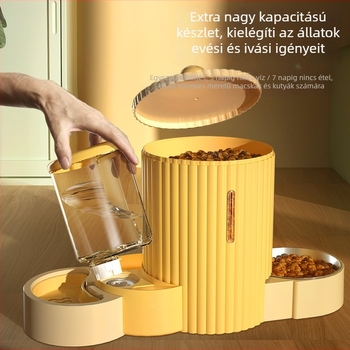 HelloJoy Automata vízadagoló háziállatoknak és macska–kutyatálak készlet — PP anyag, nagy kapacitás, teljesen automata etetés