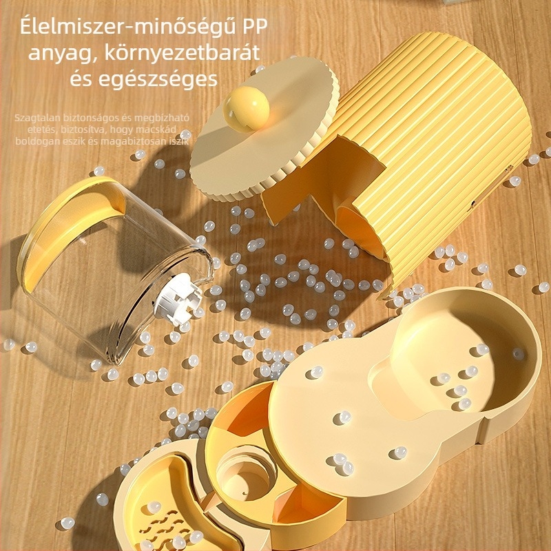 HelloJoy Automata vízadagoló háziállatoknak és macska–kutyatálak készlet — PP anyag, nagy kapacitás, teljesen automata etetés
