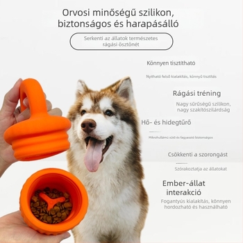 Kutyák számára készült etetőedény lassú etetéssel • Anyag: szilikon • Saját márka engedélyezett: Igen • Doboz: 10 db • Nem automata etetés