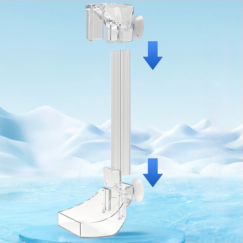 JENECA műanyag akril etetőcső akváriumhoz, anti lebegés tervezés, kézi etető