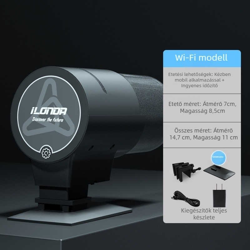 LONDA WiFi automata etető akváriumhoz intelligens időzítővel – koi és díszhalak számára