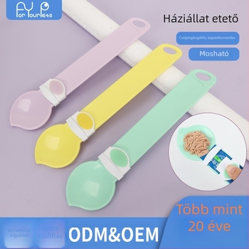 Macska etetőkanál, műanyagból, rugalmas és mosható, márka foryourpets