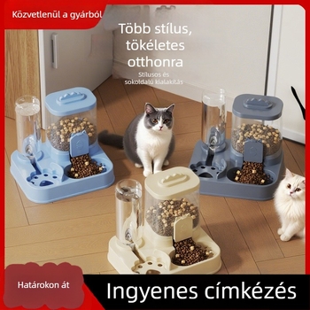 Kutyáknak és macskáknak tervezett etető- és itató rendszer, levehető tálakkal, alkalmazással, 280 g