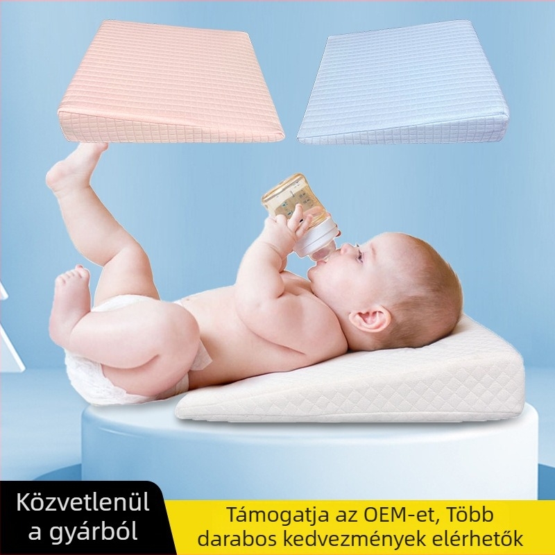 Memóriahabos etető- és oldalra fekvő párna, ferde kialakítású, hányinger elleni